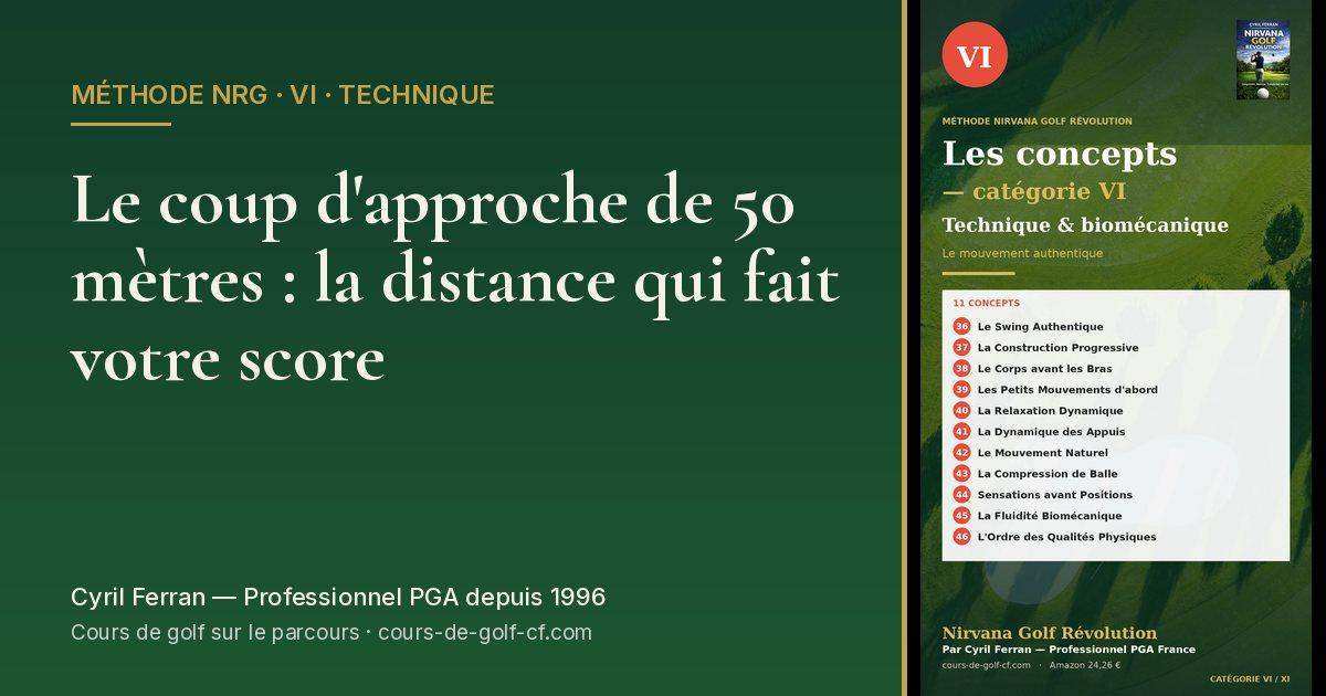 Le coup d'approche de 50 mètres : la distance qui fait votre score — méthode Nirvana Golf Révolution