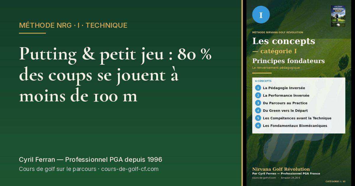 Putting & petit jeu : 80 % des coups se jouent à moins de 100 m — méthode Nirvana Golf Révolution