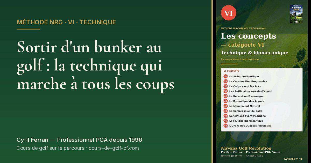 Sortir d'un bunker au golf : la technique qui marche à tous les coups — méthode Nirvana Golf Révolution